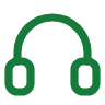 Icono de auriculares: soporte cercano
